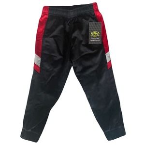 Athletic Works Boys Black and Red Tricot Joggers - NWT XS
